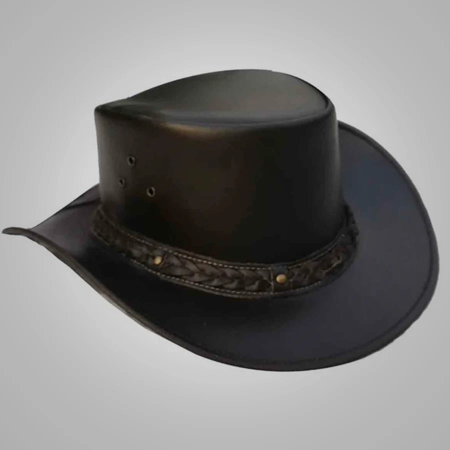 New Genuine Leather Cowboy Hat Western Style For Men’s