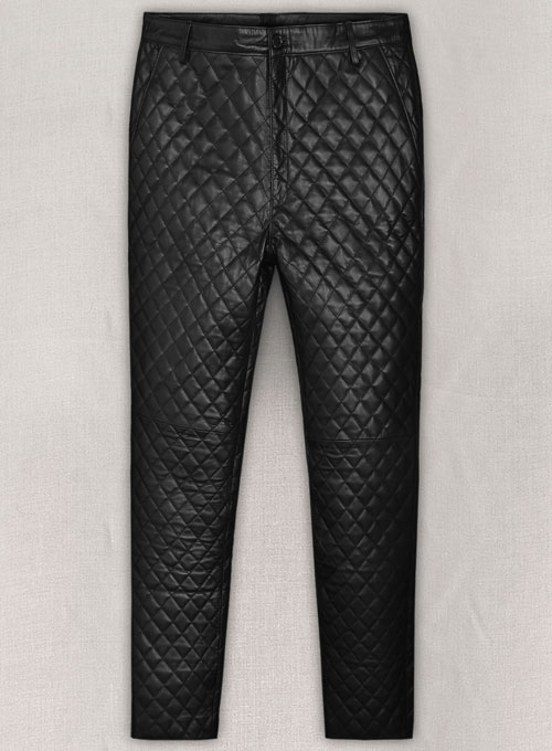 Men’s Real Lambskin Quilted Leather Pant