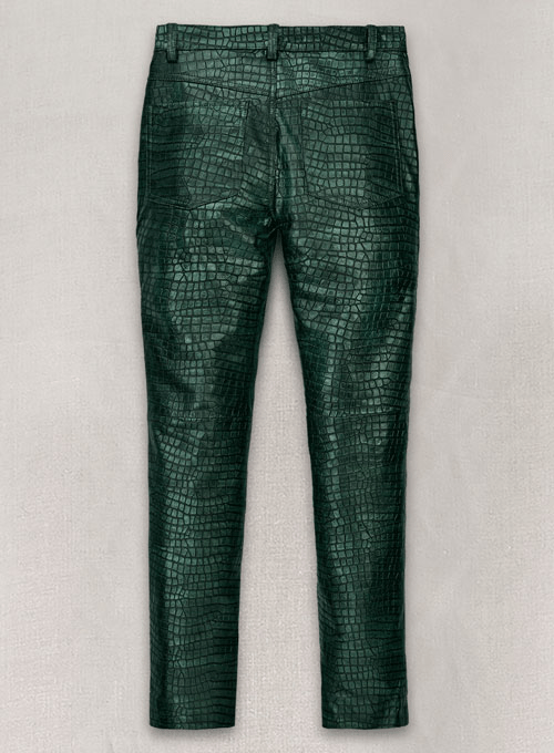 Men’s Crocodile Real Leather Pant - Image 2