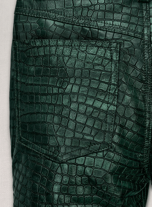 Men’s Crocodile Real Leather Pant - Image 4
